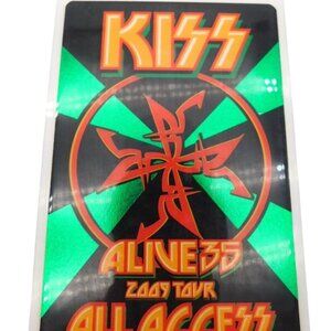 KISS Alive 35 2009 Concert Tour All Access Pass Laminated Card